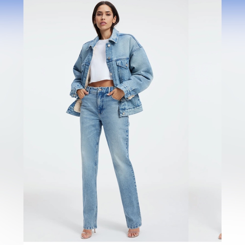 *NWT* Good American Good Icon Straight Jeans